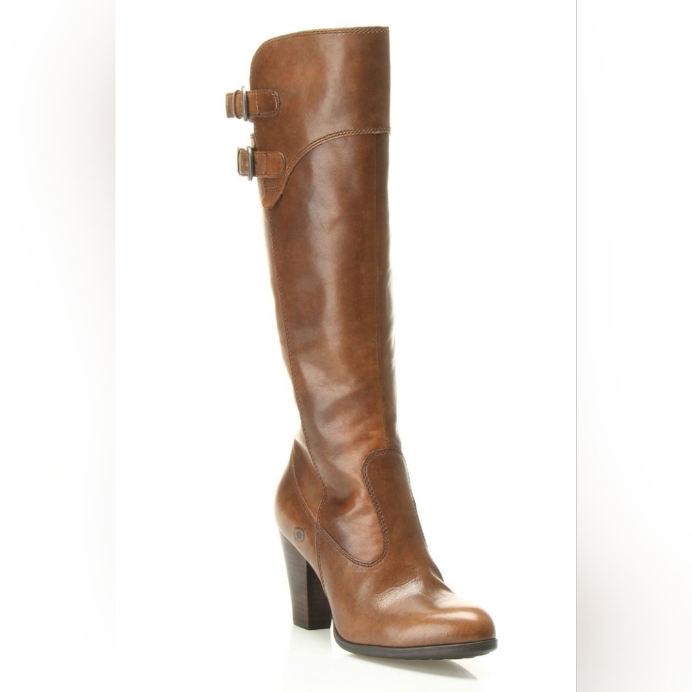 Born Brown Leather Heeled Boots